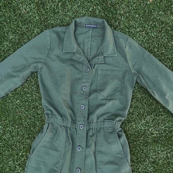 SOLD Brandy Melville Dylan Army Green Jumpsuit !!! - Picture 3 of 6